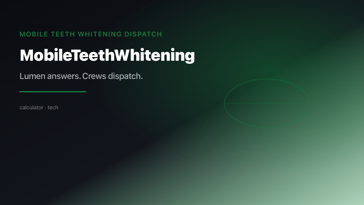 Daylight photo of mobile teeth whitening work